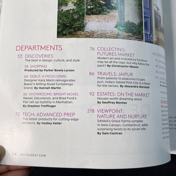 Architectural Digest Magazine u January 2016  Vol 73 Issue 1 Home Interior Desig - Picture 4 of 4